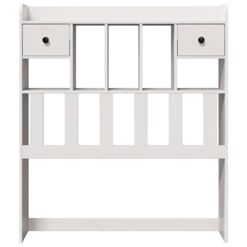 VidaXL vidaXL Headboard with Storage Bedroom Bed Header White 90 cm Solid Wood Pine 2
