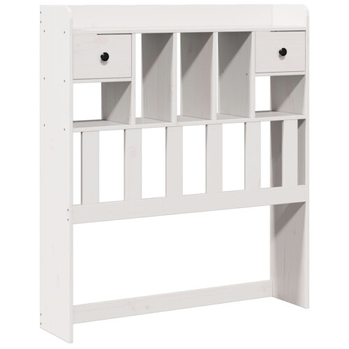 VidaXL vidaXL Headboard with Storage Bedroom Bed Header White 90 cm Solid Wood Pine 1
