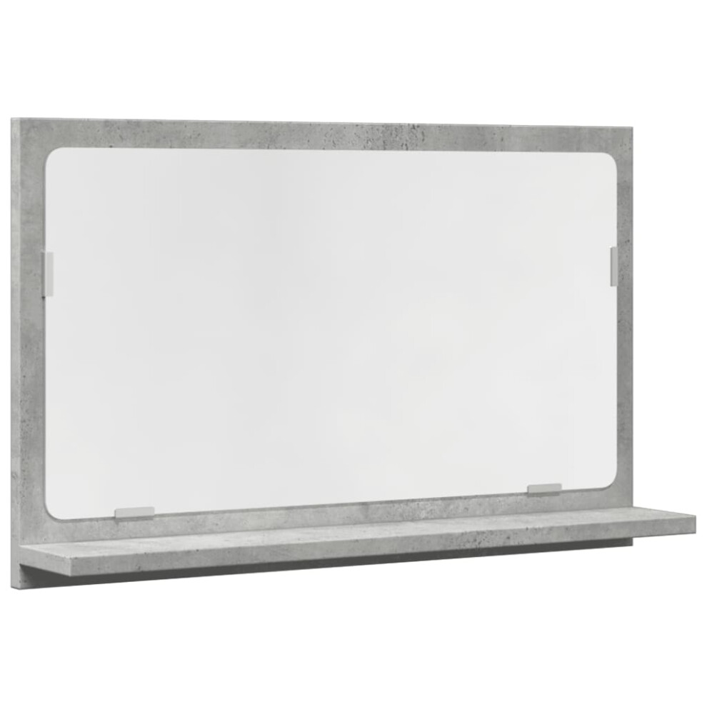 vidaXL Bathroom Mirror Cabinet Wall Cabinet Concrete Grey Engineered Wood