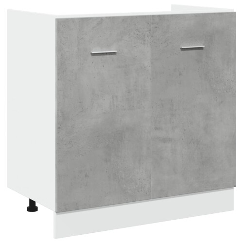 VidaXL vidaXL Sink Bottom Cabinet Kitchen Cabinet Unit Concrete Grey Engineered Wood 1