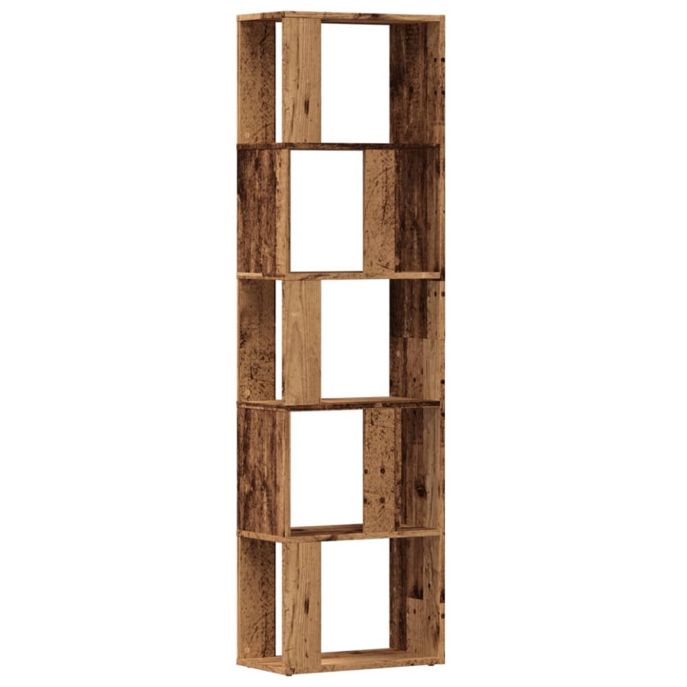 Vidaxl Book Cabinet Bookcase Storage Shelf Bookshelf Old Wood Engineered Wood