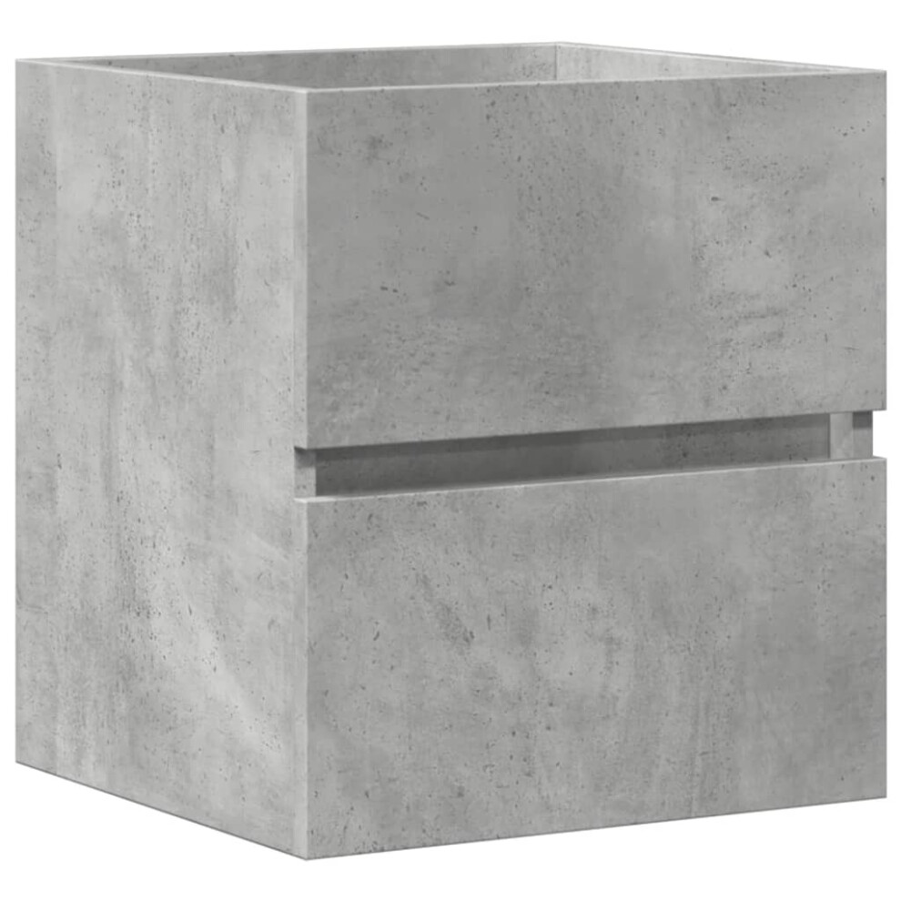 Vidaxl Sink Cabinet Vanity Unit Storage Cupboard Concrete Engineered Wood Grey