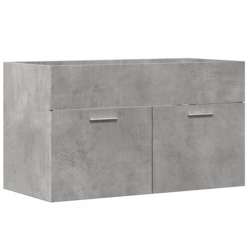 VidaXL vidaXL Bathroom Sink Cabinet Storage Cupboard Concrete Grey Engineered Wood 1