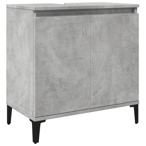VidaXL vidaXL Sink Cabinet Vanity Unit Storage Cupboard Concrete Grey Engineered Wood 1