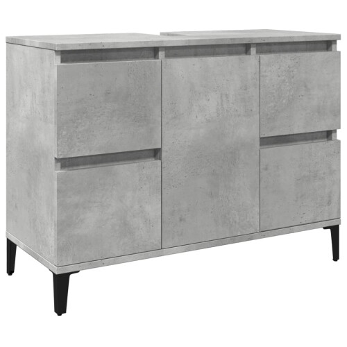 VidaXL vidaXL Sink Cabinet Vanity Unit Storage Cupboard Concrete Grey Engineered Wood