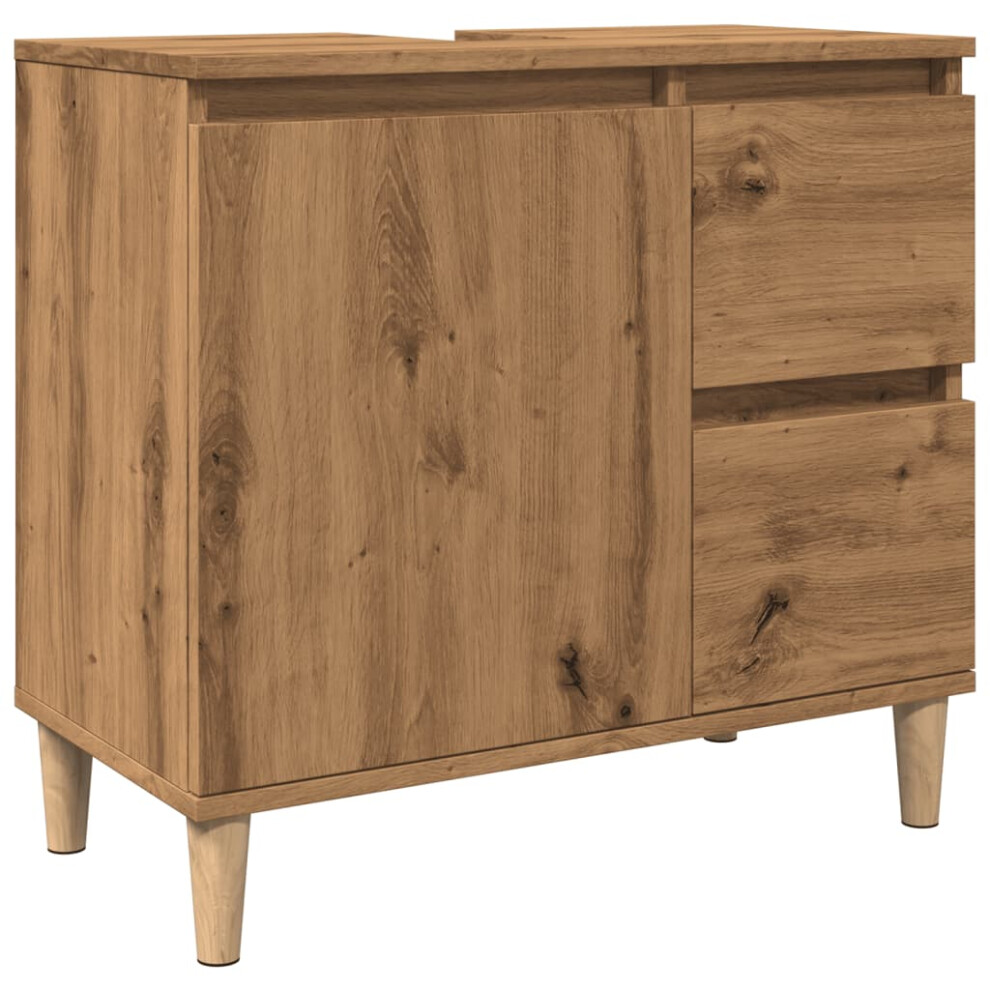 vidaXL Sink Cabinet Vanity Unit Storage Cupboard Artisan Oak Engineered Wood