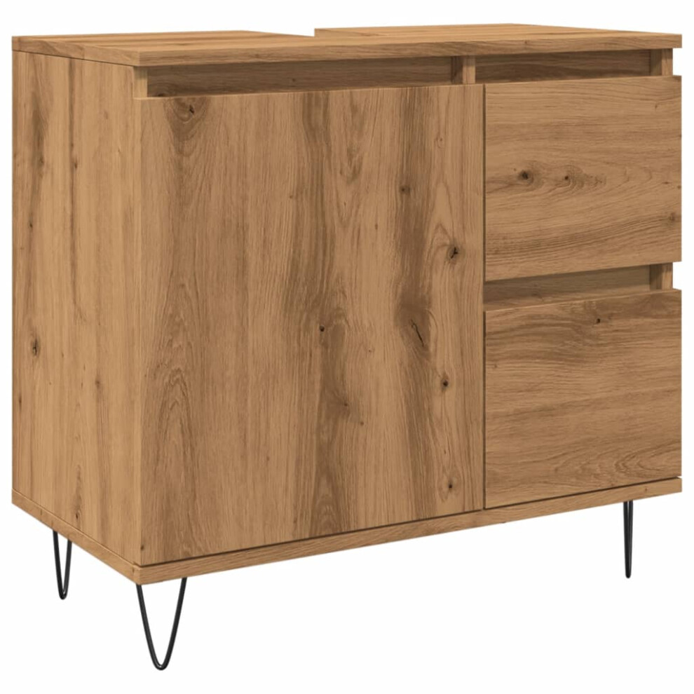 vidaXL Sink Cabinet Vanity Unit Storage Cupboard Artisan Oak Engineered Wood