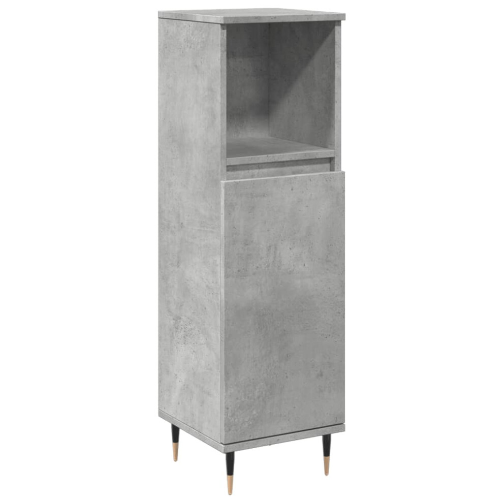 vidaXL Bathroom Cabinet Cupboard Vanity Unit Concrete Grey Engineered Wood