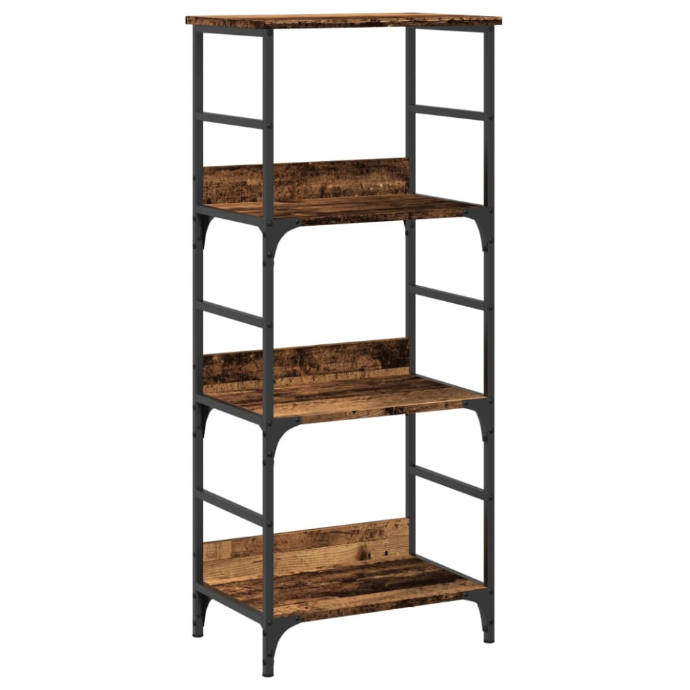 Vidaxl Book Cabinet Bookcase Storage Shelf Bookshelf Old Wood Engineered Wood