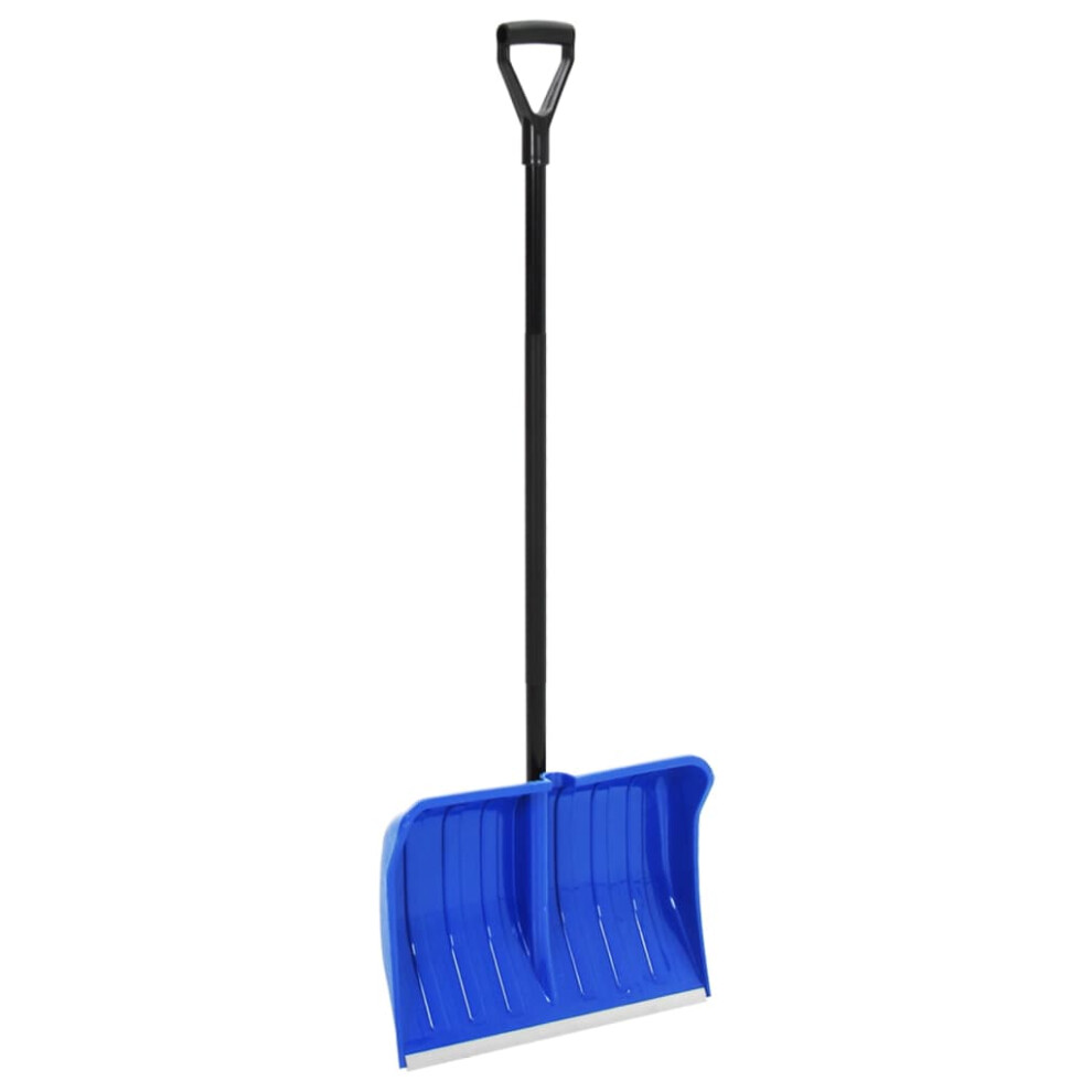 vidaXL Snow Shovel Blue 147 cm Metal Shoveling Tool Snow Spade Scoop Remover