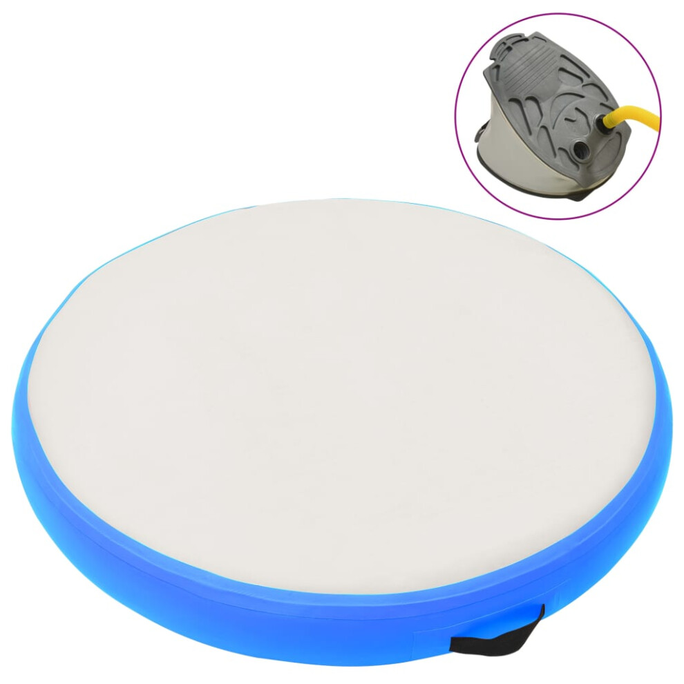Photos - Gymnastic Mat VidaXL Inflatable  with Pump 100x100x15 cm PVC Blue Yoga Mat 