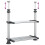 VidaXL vidaXL Kitchen Shelf Adjustable Height Storage Rack Microwave Shelf Aluminium 5