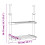 VidaXL vidaXL Kitchen Shelf Adjustable Height Storage Rack Microwave Shelf Aluminium 4