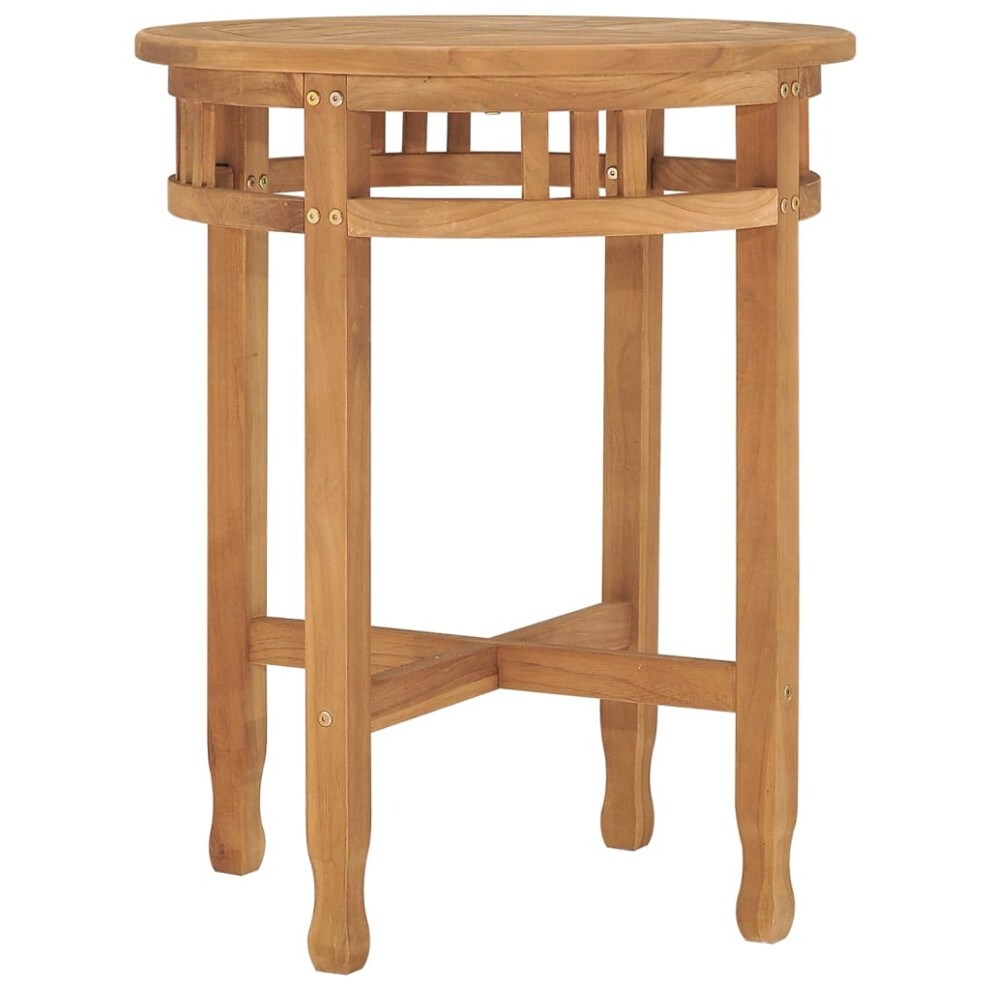 vidaXL Bistro Table Kitchen Dining Room Dinner Table Bar Table Solid Teak Wood