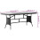 VidaXL vidaXL Garden Table Outdoor Dining Table Patio Coffee Table Black Poly Rattan 6