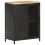 VidaXL vidaXL Solid Rough Mango Wood Sideboard 60cm Wooden Storage Cupboard Cabinet 10