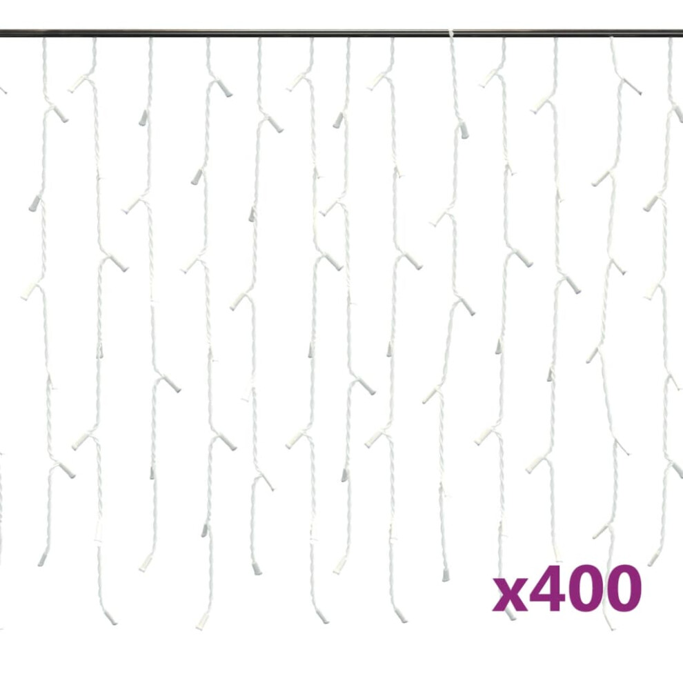 vidaXL LED Curtain Icicle Lights 10m 400 LED Colourful 8 Function Fairy Light