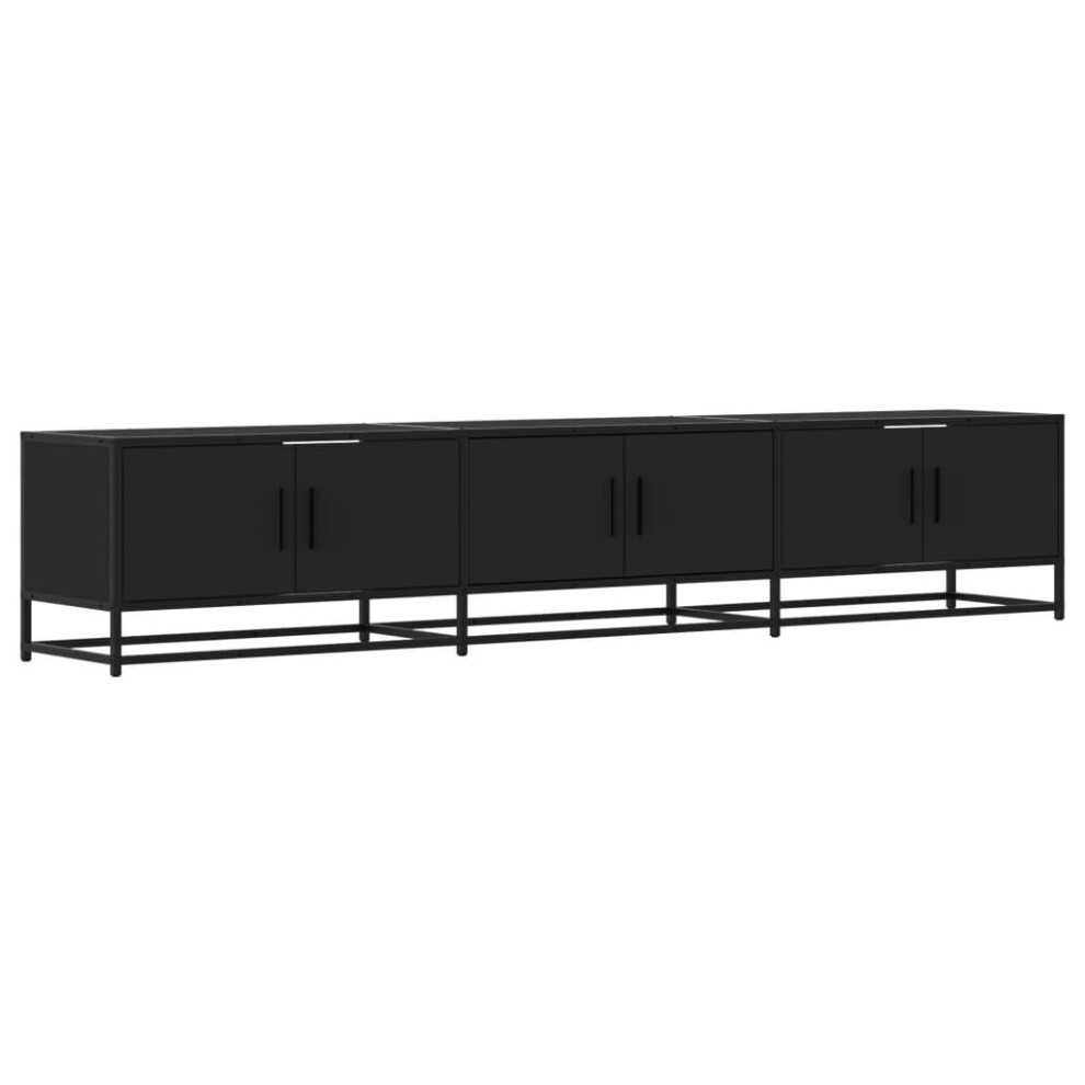 vidaXL TV Cabinet TV Stand Entertainment Centre TV Unit Black Engineered Wood