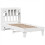 VidaXL vidaXL Bed Frame without Mattress Bed Base White 90x200 cm Solid Wood Pine 3