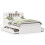 VidaXL vidaXL Bookcase Bed without Mattress Bed White 140x200 cm Solid Wood Pine 2