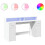 VidaXL vidaXL Desk with LED Lights Writing Table Working Table White Engineered Wood 2