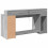 VidaXL vidaXL Desk with LED Lights Writing Working Table Grey Sonoma Engineered Wood 8