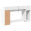 VidaXL vidaXL Desk with LED Lights Writing Table Working Table White Engineered Wood 8