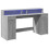 VidaXL vidaXL Desk with LED Lights Writing Working Table Grey Sonoma Engineered Wood 3