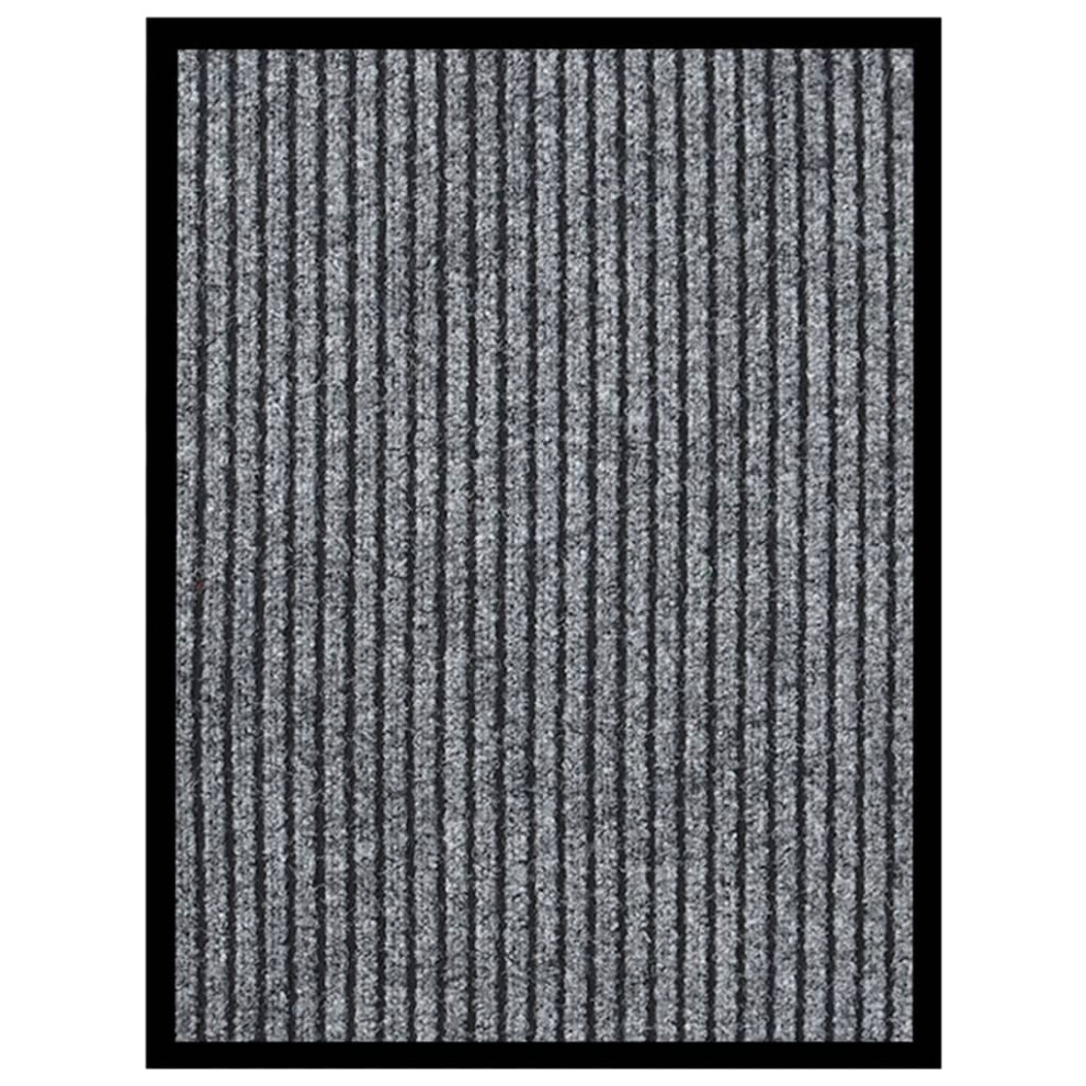 Vidaxl Doormat Striped Grey Home Decorative Welcome Front Door Mat Area Rug