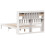 VidaXL vidaXL Bookcase Bed without Mattress Bed Base White 140x190cm Solid Wood Pine 6