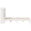 VidaXL vidaXL Bookcase Bed without Mattress Bed Base White 140x190cm Solid Wood Pine 5