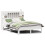 VidaXL vidaXL Bookcase Bed without Mattress Bed Base White 140x190cm Solid Wood Pine 1
