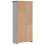 VidaXL vidaXL Bookcase Bookshelf Sideboard Cabinet BODO Grey Solid Wood Pine 5-Tier 5
