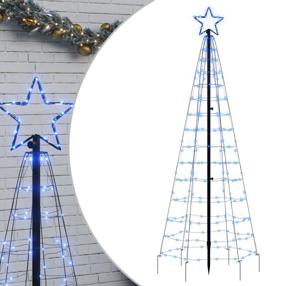 New Vidaxl Led Christmas Tree With Spikes 220 Leds 180 Cm Xmas Tree Blue/Light