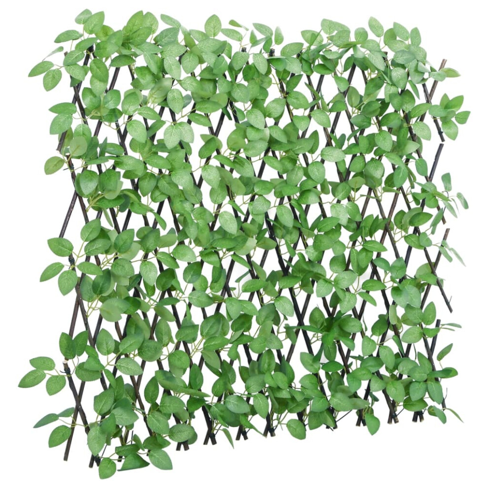 vidaXLÃÂ Artificial Ivy Trellis Expandable Privacy Fence Screen Green 180x65 cm