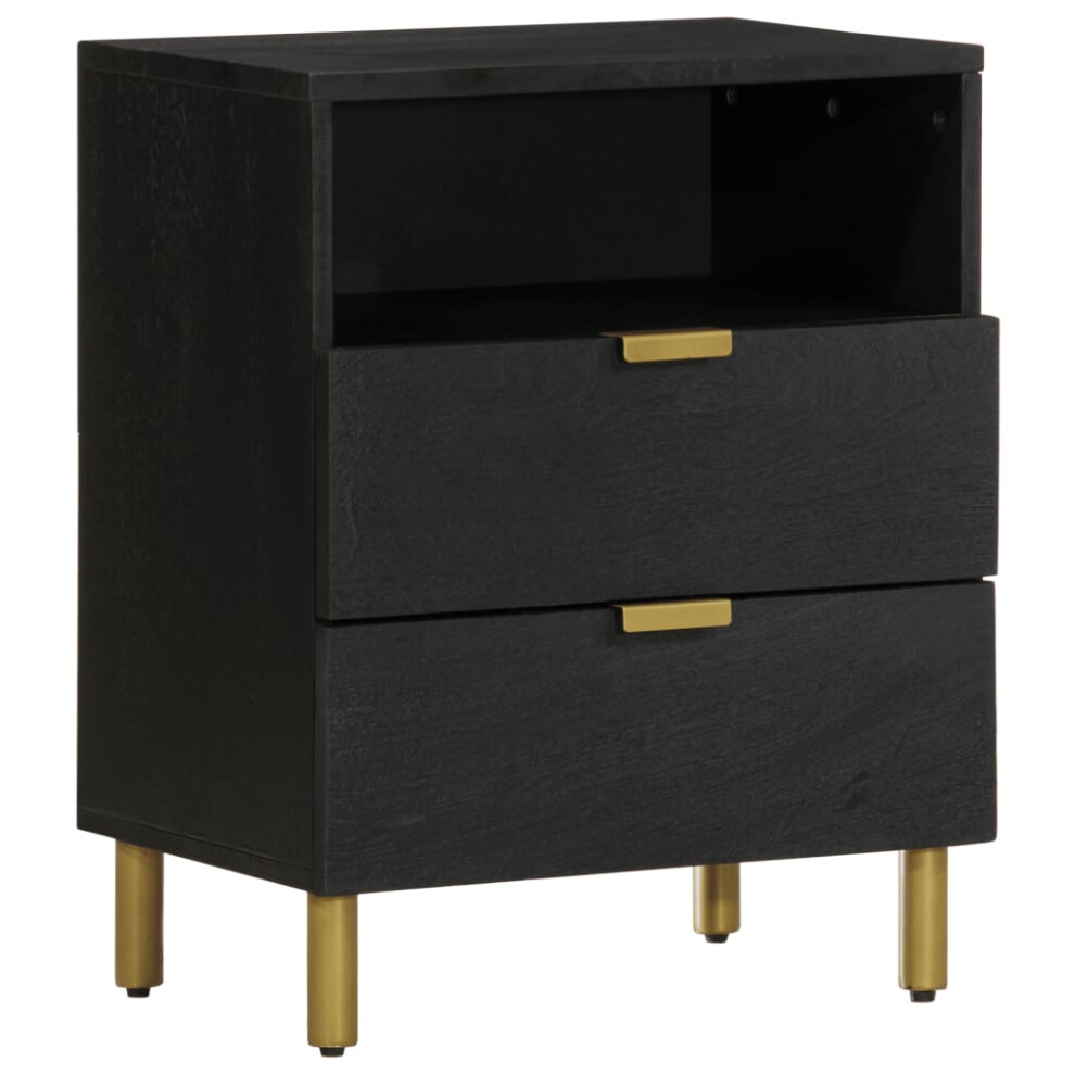 vidaXL Bedside Cabinet Nightstand Bed Table Bed Cabinet Black Engineered Wood