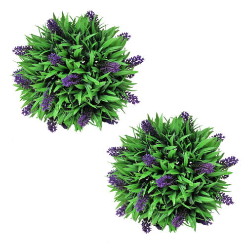 VidaXL vidaXL Buchsbaumkugel mit Lavendel 2 Stk. Künstlich 28 cm