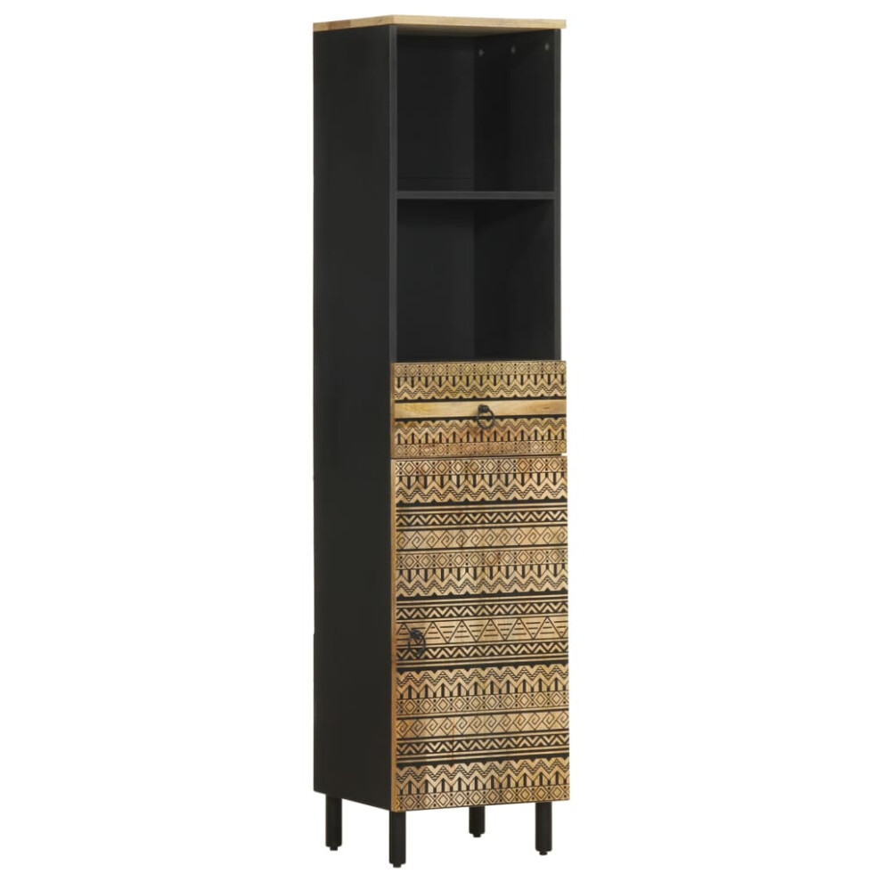 Vidaxl Bathroom Cabinet Storage Unit Cupboard Vanity Unit Solid Wood Mango