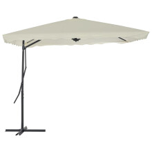 vidaXL Garden Parasol with Steel Pole Sunshade Outdoor Umbrella Canopy Sand