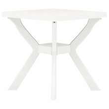 vidaXL Bistro Table Plastic White 70x70x72cm Dining Table Outdoor Garden Desk