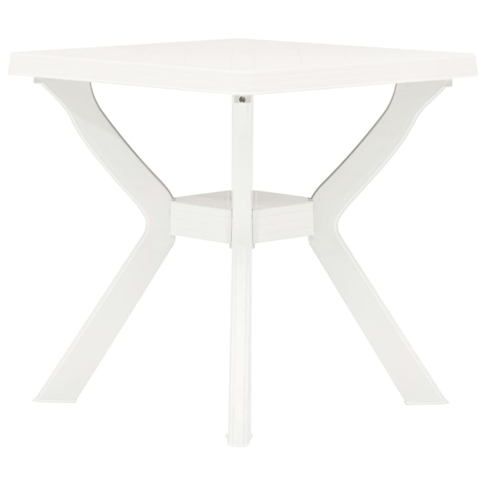 Vidaxl Bistro Table Plastic White 70X70x72cm Dining Table Outdoor Garden Desk