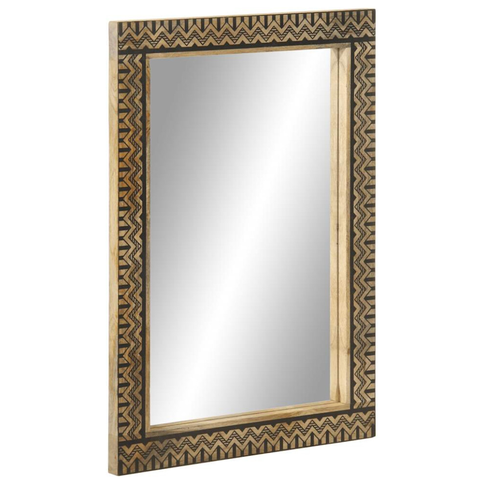 Vidaxl Bathroom Mirror Wall Mirror Bath Mirror Solid Wood Mango And Glass