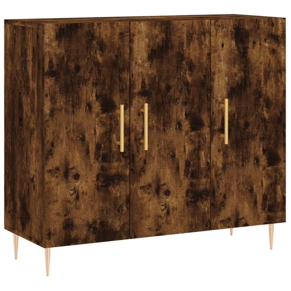 Vidaxl Sideboard Cabinet Storage Cabinet Cupboard Smoked Oak Engineered Wood
