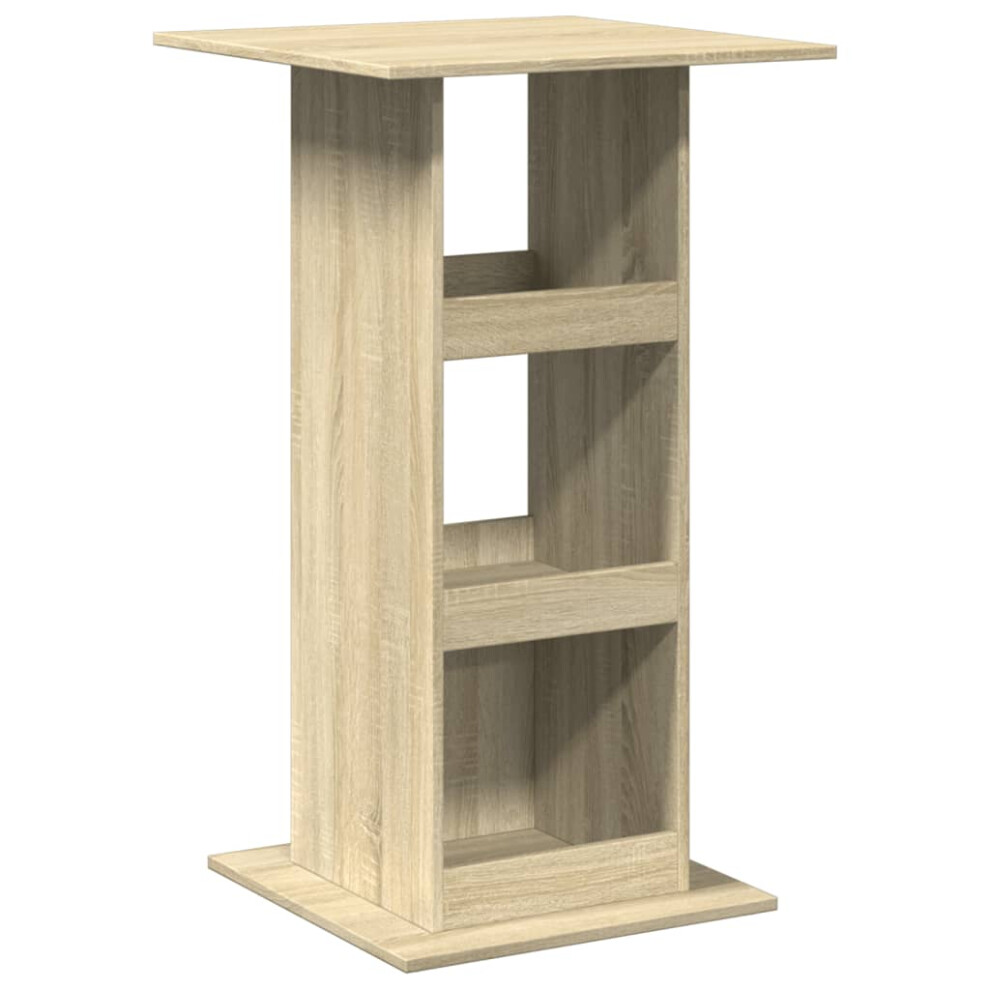 Vidaxl Bar Table With Storage Pub Bistro Table Sonoma Oak Engineered Wood