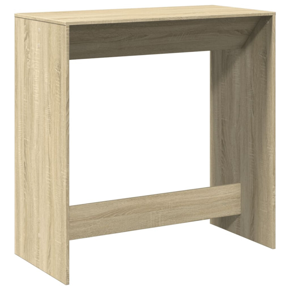 Vidaxl Bar Table Kitchen Counter Table Bistro Table Sonoma Oak Engineered Wood