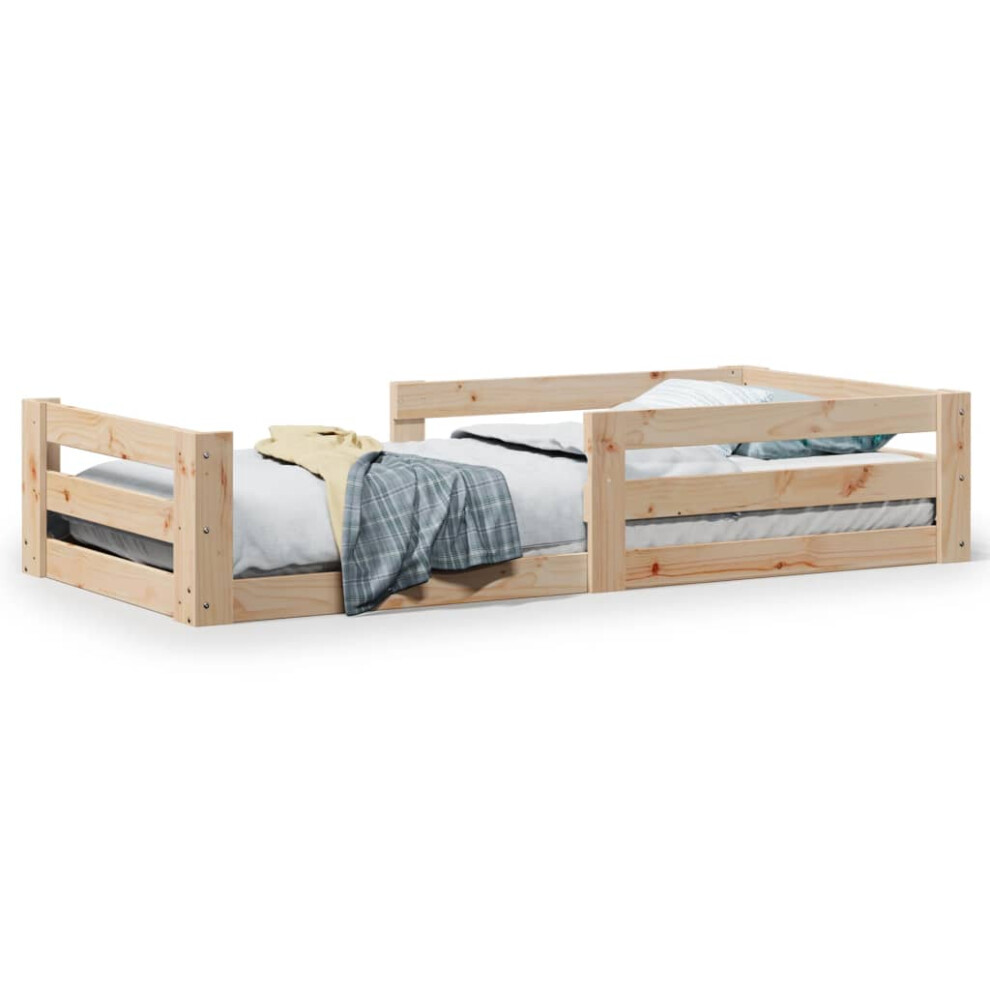 vidaXL Bed Frame without Mattress Bed Base Bedstead 80x200 cm Solid Wood Pine