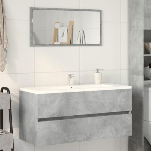 VidaXL vidaXL Sink Cabinet Vanity Unit Storage Cupboard Concrete Grey Engineered Wood 2