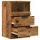 VidaXL vidaXL Bedside Cabinet Nightstand Bed Side Table Old Wood Engineered Wood 8