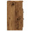 VidaXL vidaXL Bedside Cabinet Nightstand Bed Side Table Old Wood Engineered Wood 6