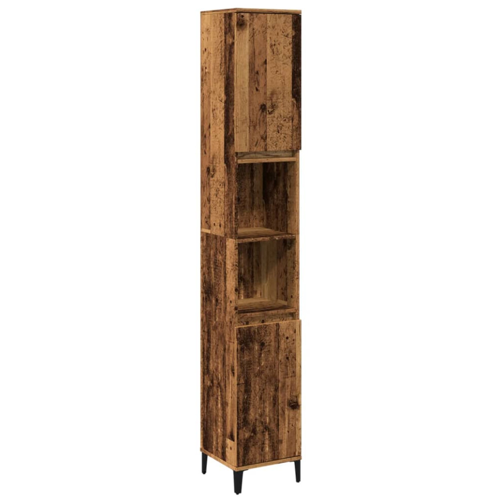 Vidaxl Bathroom Cabinet Sink Cupboard Vanity Unit Old Wood Engineered Wood